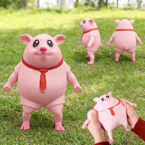 Novelty Pink Pig Squeezing Toy - Stress Relieving Pig, Sensory Stress Toy for Relieving Stress and Anxiety (Large)