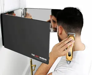 The 360 Mirror - 3 Way Mirror for Self Hair Cutting - Adjustable Trifold Barber Mirror to Cut Your Own Hair - Tri Fold Self Haircut System for Men and Women Braiding - Three Sided Mirror for Haircuts