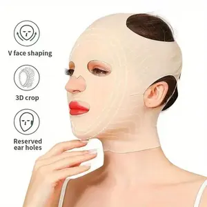 3D Reusable Breathable Firming Band, Women's Beauty Wrap, V-Shaped Full Face Lifting Device, Prevents Double Chin, Improves Facial Contour