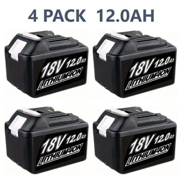 1/2/4 pcs 12.0Ah 18V Li-ion BL1860B Battery Replacement For Makita 18V Battery Compatible With Makita 18 Volt Battery BL1860 BL1850B BL1850 BL1840B BL1840 BL1830B BL1830 BL1815 BL1820 BL1820B