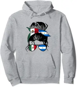 Mexico and Nicaragua Mix Half Mexican and Half Nicaraguan Pullover Hoodie - Jenniferlau Shop 97B0BHMFR23R