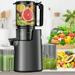 Cold Press Juicer, Slow Masticating Juicer Machines, 350W Juice Extractor Machine, 4.3" Large Bore Feed Chute Fit Whole Vegetables And Fruits, Easy To Clean Juicer