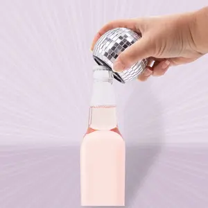 Disco Bottle Opener with Mirrored Surface for Dazzling Party Vibes and Groovy Boogie Down Fun Utensils