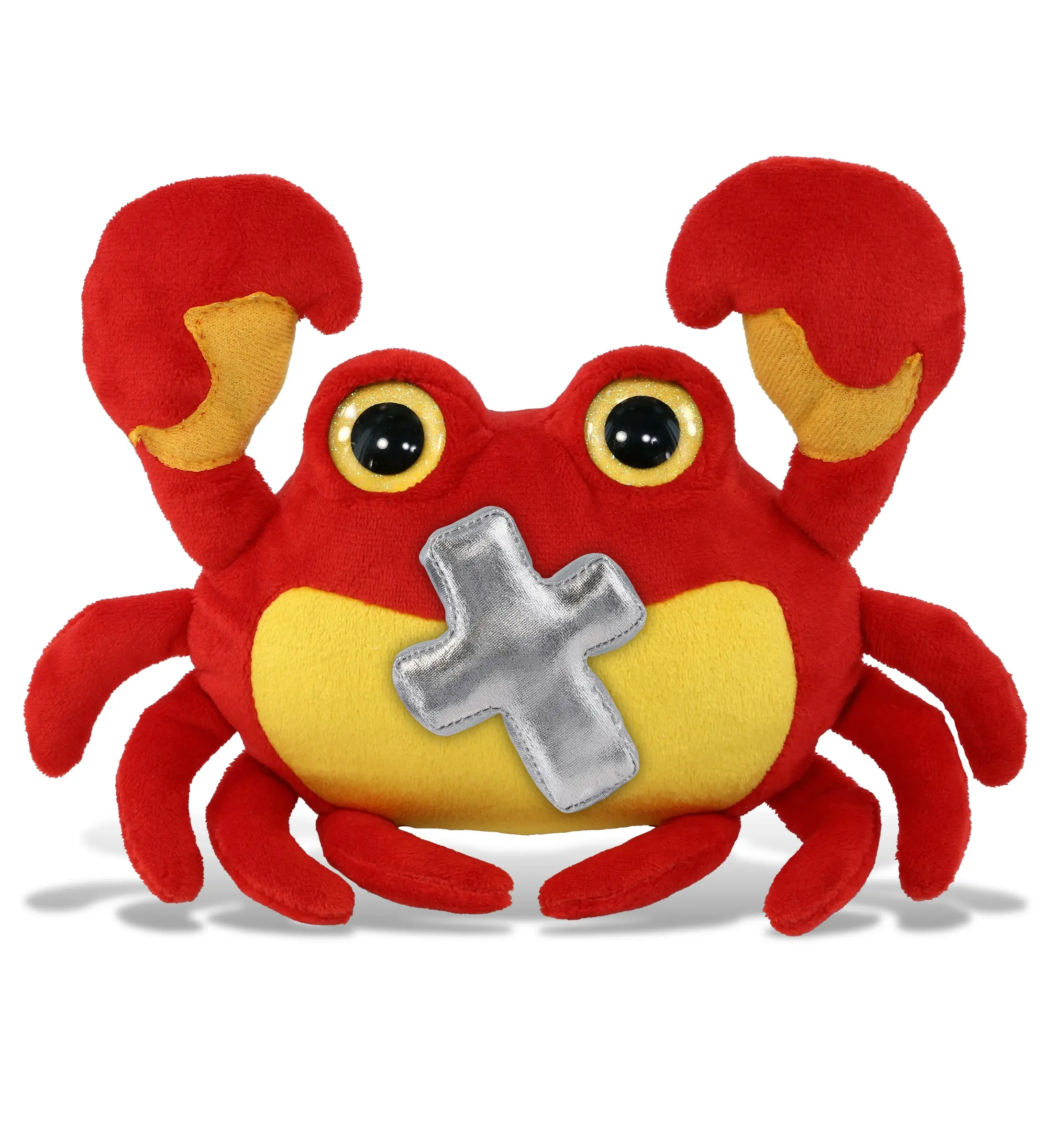 DOLLIBU Big Eye Cross Plush Crab Shape Stuffed Toy - Unisex Boy & Girl Fabric Toy, 100% Polyester Soft Filling, 8.5lx3wx6h inches, Dry Clean, Christmas Baptism-Christening Gift
