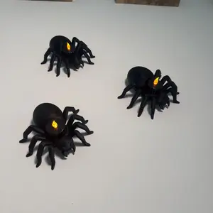 Spooky Spider Led Candle Light, Halloween Decoration For Trick Or Treat Table, Haunted Party Supplies, Scary Creepy Props, Halloween Gift