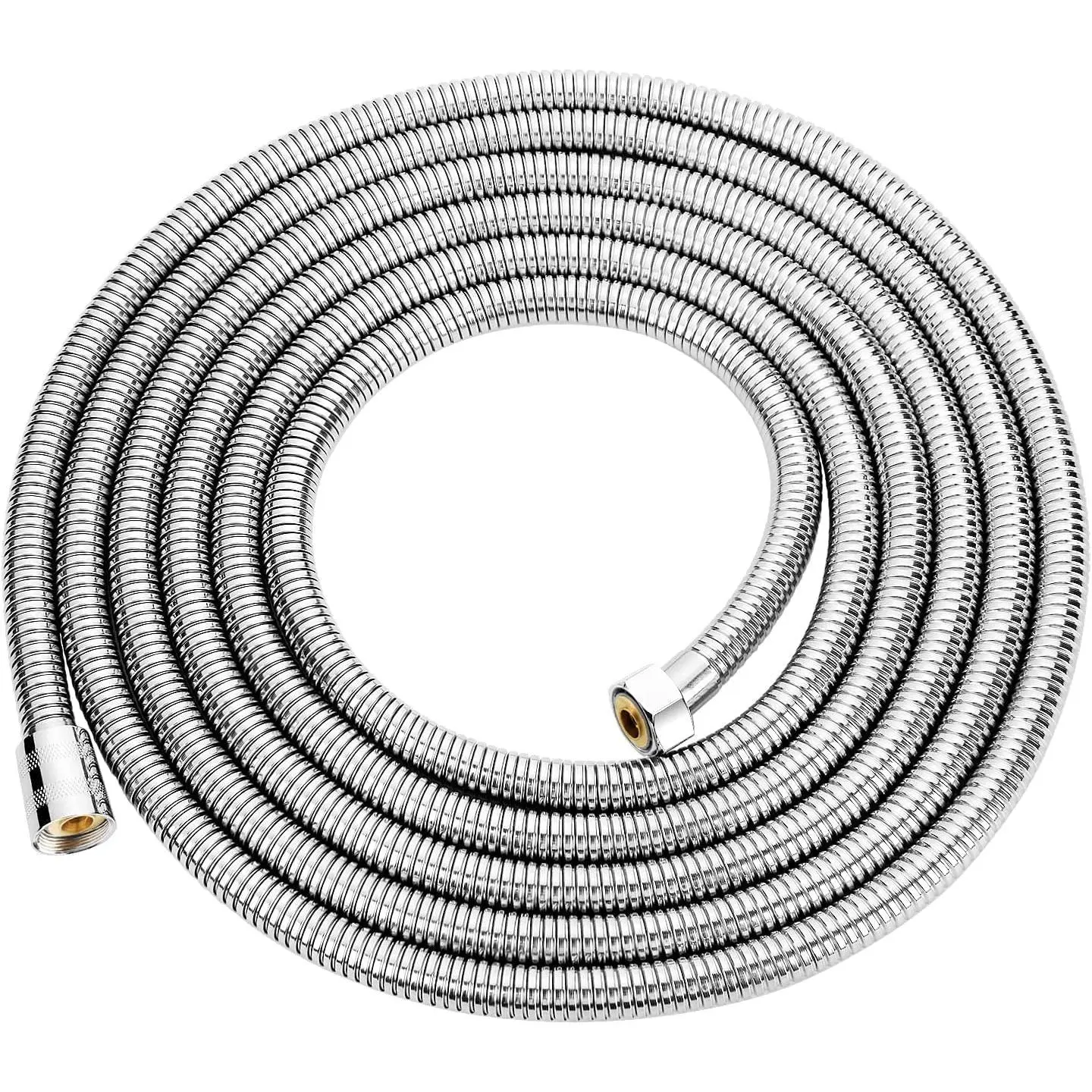 Shower Hose Extra Long 196 Inches, Flexible Stainless Steel Handheld Shower Hose, Anti-Explosion Anti-Kink Leakproof Hose,Brass Connectors, Replacement Metal Extension Shower Hose
