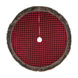 54" Buffalo Check Tree Skirt by Valerie