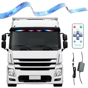 Flexible Led Matrix Light Bar for car Windshield Large Size 60 Modes with Remote Control RGB LED Light Bar for Sedans SUV Trucks 71"x2.56"