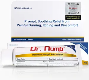 Dr. Numb 5% Lidocaine Tattoo Numbing Cream – Fast-Acting Topical Numbing Cream for Tattoos, Tattoo Sessions, and Skin Sensitivity – Maximum Strength with Vitamin E – 10g