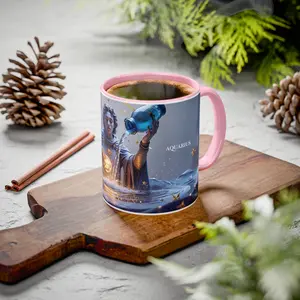 The Magician Tarot Aquarius Mug - Vibrant Colorful Glossy Ceramic Drinkware, 11oz & 15oz Sizes, Durable ORCA Coating, Unique Astrology Decor - Tea