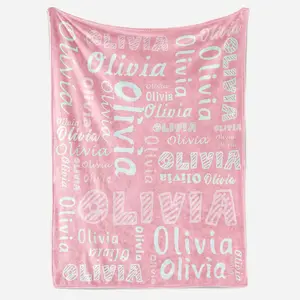 Personalized Gifts for Christmas, Custom Blanket with Name for Women Men, Personalized Blanket for Baby Kids, Customized Baby Name Blanket, Baby Girl Boy Newborn Essentials