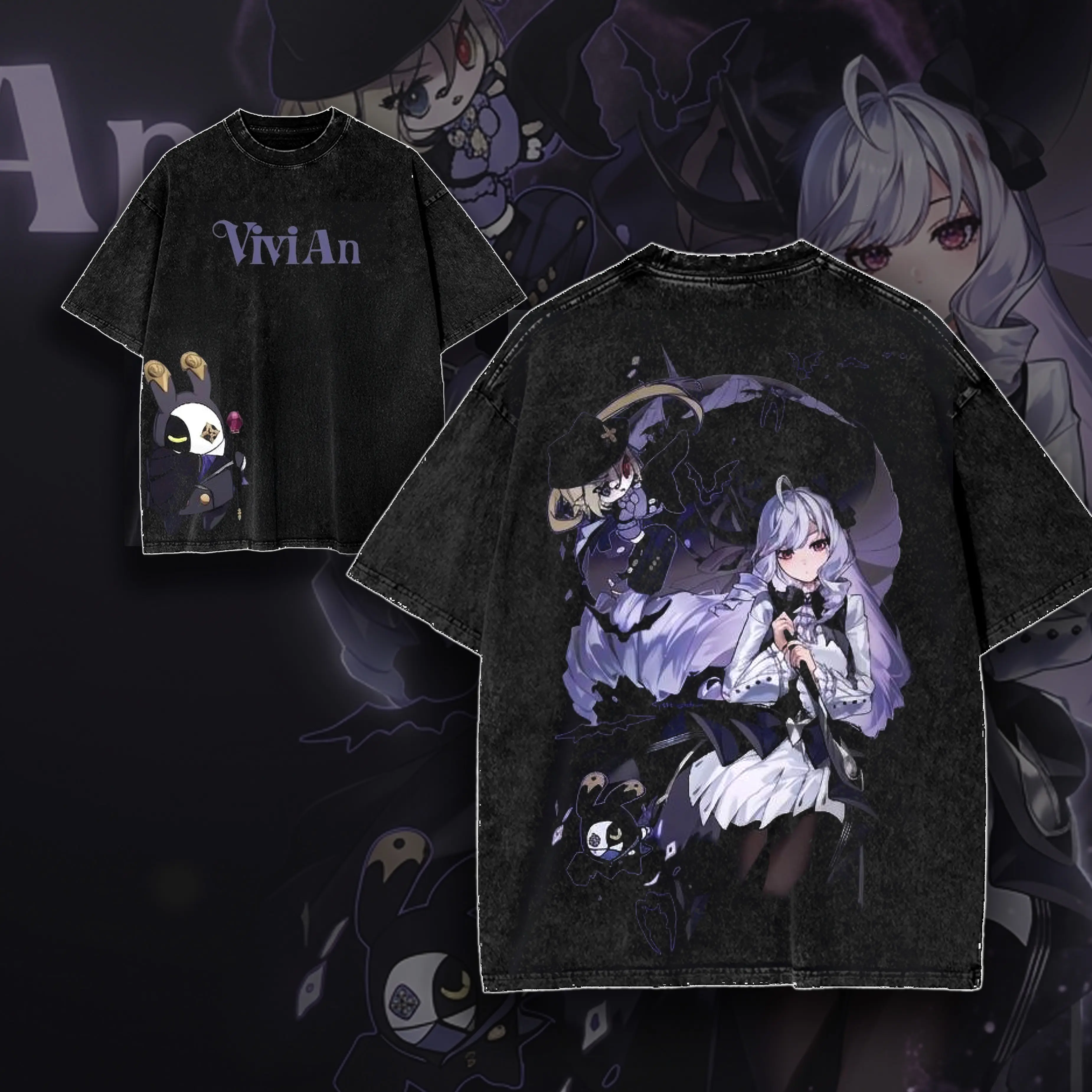Vivian ZZZ Game Glitch Graphic T-shirt Streetwear Oversized Bungie Fan Gift Heavyweight Aesthetic Print Unisex Top Cotton Fabric