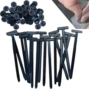 100pcs Nylon Universal Cable Tie Buckle, Cable Tie with Buckle, Multipurpose Plastic Cable Ties, Nylon Zip Ties Holder, Heavy Duty Self-Locking, Buckles Tool for Car Daily Repair (20PC)