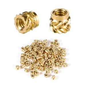 100 count  Printing Brass Nuts, M2 Threaded Insert, Knurled Brass Nuts, Female Thread Knurled Heat Embedment Nut for  Printing  Loptop Automotive Plastic Shell (M2x3x3.5mm)