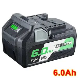 18V/36V 6.0Ah Lithium Ion Replacement for Metabo Battery Compatible with Metabo 371751M 372121M BSL36A18 BSL36B18 Cordless Power Tools