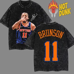 [ Dunk Nation ] Jalen Brunson Champion Trophy Graphic T-Shirt, New York Basketball #11 Vintage Tee, Clutch Guard Streetwear Shirt, MVP Style Sports Fan Apparel, Premium Cotton Unisex Gift for Basketball Lovers