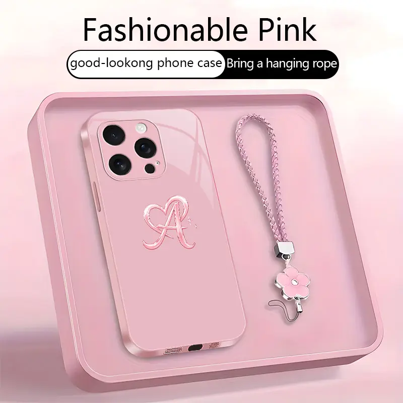 Suitable for [iPhone 16 Pro Max] high-end  phone case，Exquisite, minimalist design with a premium aesthetic—choose from all 26 letters.YM99