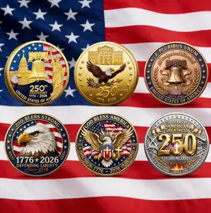 250th US Anniversary Commemorative Coin, Honor 250 Years of American Independence, 1776-2026 Limited Edition Historical Collectible Gift