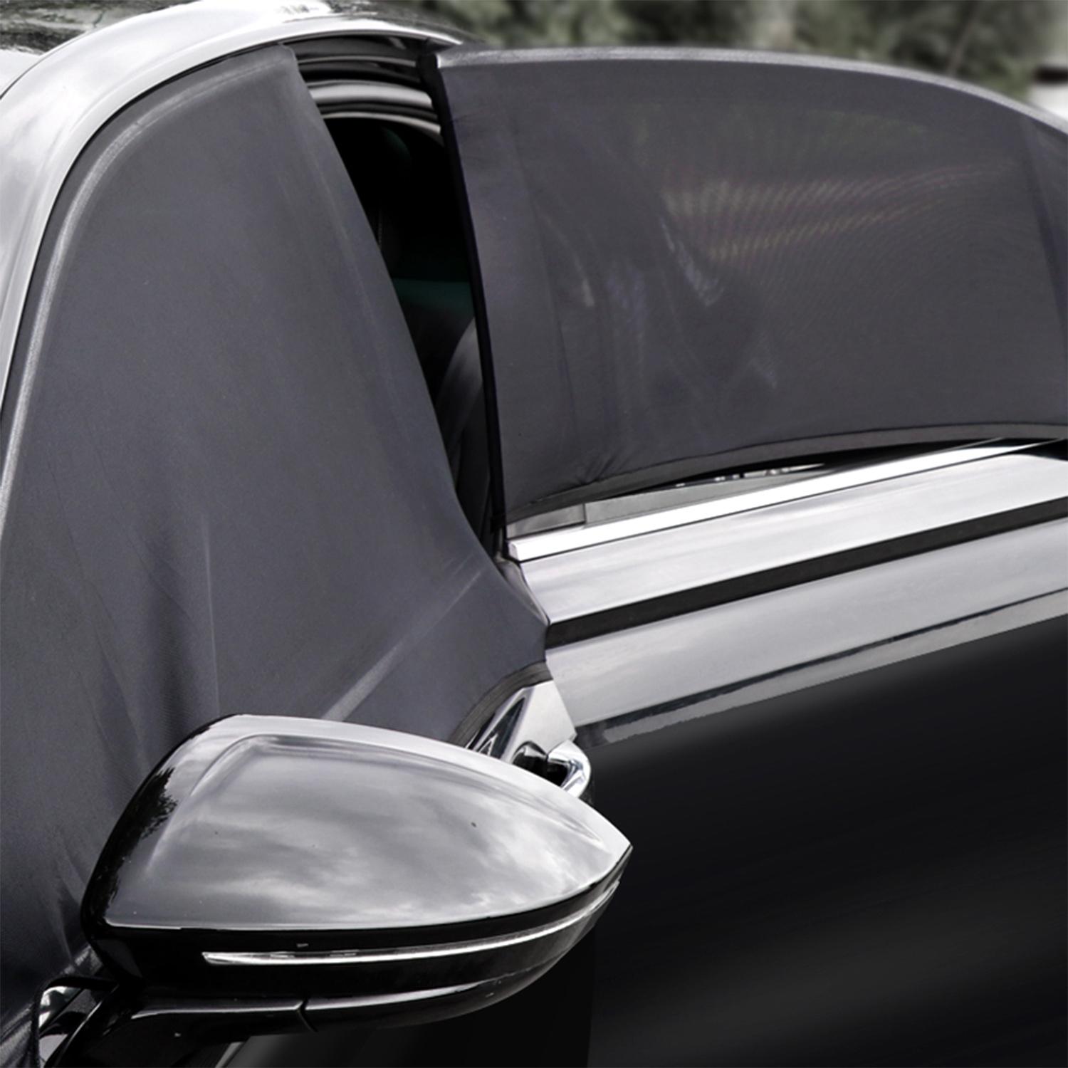 Car Window Sun Shade Mosquito Net, Breathable Mesh Car Window Screen for UV & Mosquito Protection, Fits Most Sedans & SUV