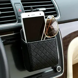 All-in-1 Car Vent Phone Holder & Storage Bag! Secure Mount + Tidy Coin Pouch with Hook Keep Your Ride Tidy!