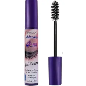 Prosa 4 IN 1 Maxi-Volume Waterproof Mascara by PROSA q tips Volumizing Lengthening Push Up bottom lashes eyeliner Professional roll elf Makeup