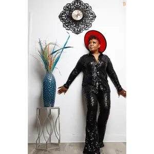SUPERSTAR SEQIN PANTS SET