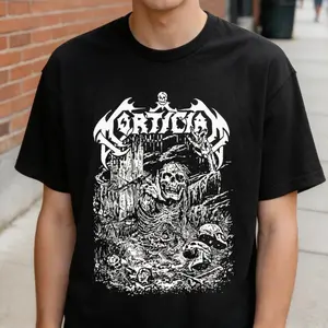 Vtg Mortician Band Concert Tour Music Classic Unisex Crewneck T-Shirt 100% Preshrunk Cotton USA Made Eco-Friendly Inks