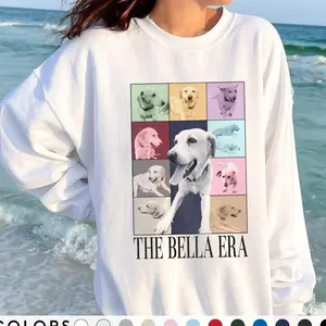 Custom Dog Photo Unisex Sweatshirt, In My Dog Era Sweatshirt, Personalized Dog Crewneck, Custom Dog Photo and Text Sweater, Gift for Dog Dad, Dog Mom
