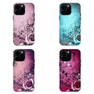 Gothic Rose & Butterfly Phone Case|Vintage Rose Swirl Floral Phone Case For iPhone 17 Pro Max 16 15 14 13 12 11 for Samsung S21 S22 S23 S24 S25 S26 Phone Case|gift for him for her|Best Gift