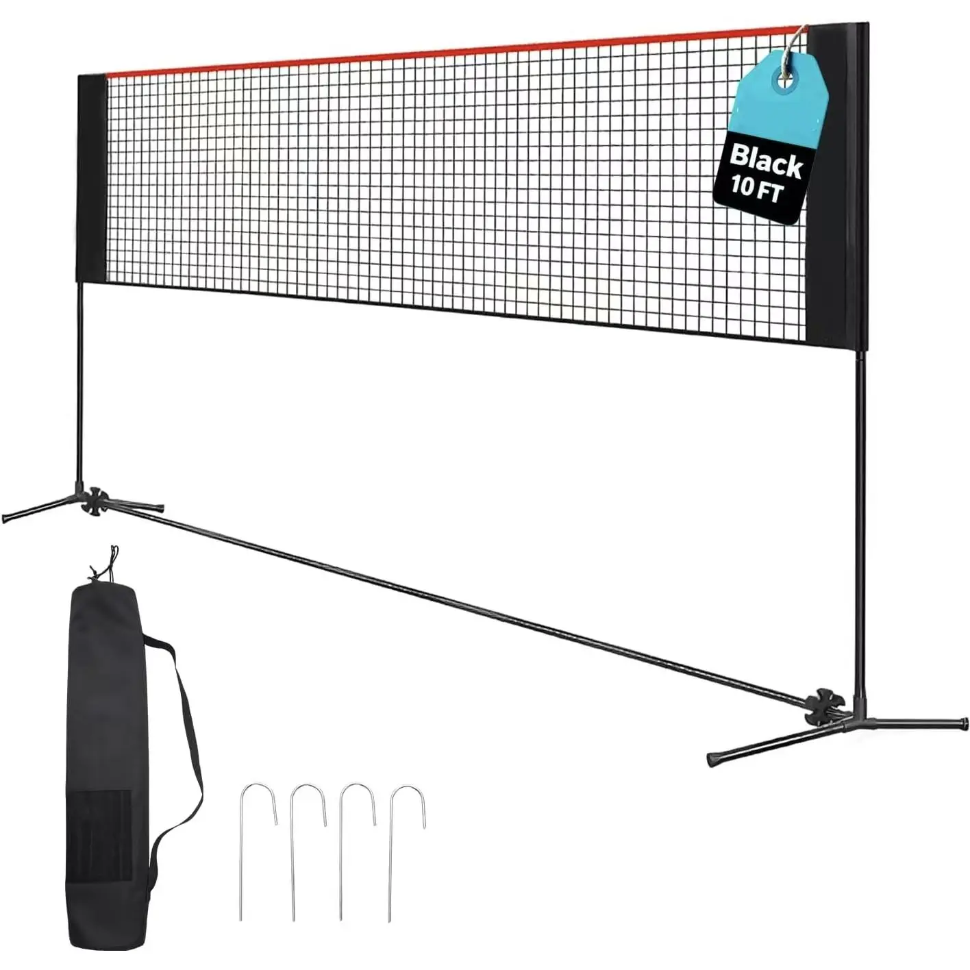 Portable Badminton Net Height Adjustable Volleyball Net with Carry Bag, 3-in-1 Multi-Purpose Sports Net for Badminton Volleyball Tennis Pickleball, Heavy Duty for Backyard Beach Pool Indoor Outdoor Game