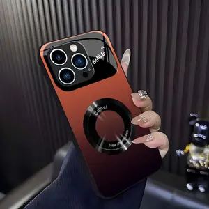 Elevate your iPhone game with our Gradient Window MagSafe Case!  Built-in magnetic ring fits  MagSafe chargers & accessories perfectly. Shockproof design keeps your phone safe, while the trendy gradient colorway matches every outfit.666