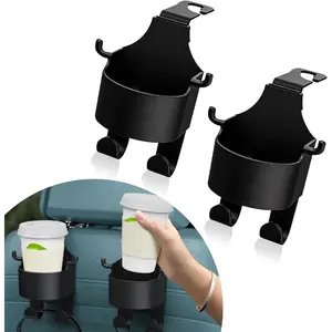 2 PCS Black Car Water Cup Holders - Punch-Free Hook-Type Storage for Seat Back/Bottom.Multi-Functional Bracket with Rear Drain for Easy Cleaning.Portable Accessory Fits Most Car Models.bait glide rex tsunami snm100 Helmet Sports Breathable Adjustable