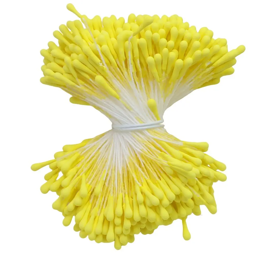 390pcs 2mm Matte Realistic Flower Stamen, Artificial Floral Accents, Decorative Flowers, DIY Fake Flowers, Perfect for DIY Crafts & Decorations, High-Quality Craft Supplies, Faux Flower Decor