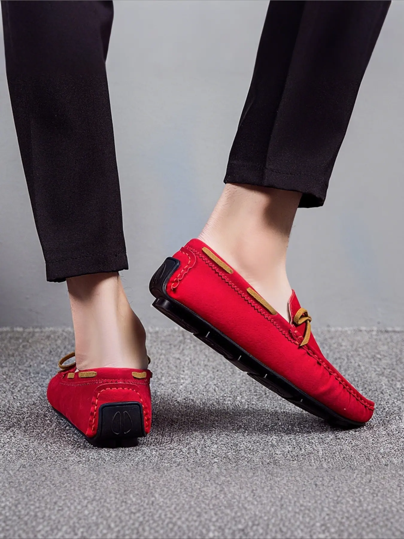 Hand-stitched Loafer Driving Shoes - Made from top-grain synthetic leather, these slip-on men's driving shoes feature a comfortable, durable construction that won't rub. Their stylish design makes them perfect for everyday wear.