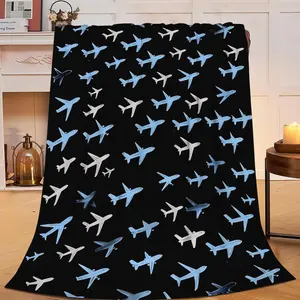 Airplane Blanket Plane Decor Aircraft Throw Blanket s for Girls Boys Super Warm Soft Plush Lightweight Fleece Flannel Winter Couch ding Blankets 50"inX40"in