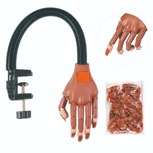 Bendable Model Mechanical Finger Nails Joint Hand, Nail Practice Hand, False Hand Training, Manicure Finger Nails Trainer