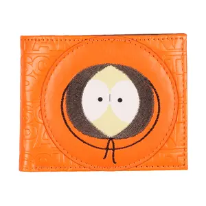 South Park Bi-Fold Wallet Allover Embossed Embroidered Kenny Face Design Billfold
