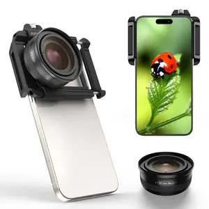 APEXEL 10-20X Macro Lens for iPhone & Android Phones HD Photography Kit 45-Mode Fill Light Capture Still Life Close-Ups Insects Plants Jewelry Food Small Objects for TikTok Creators