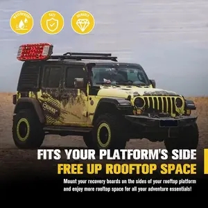 Recovery Track Board Mounting Kit with Shovel Holder Brackets, Universal Traction Boards Mount Bracket, Side Mount for Roof Platform Rack with Lock