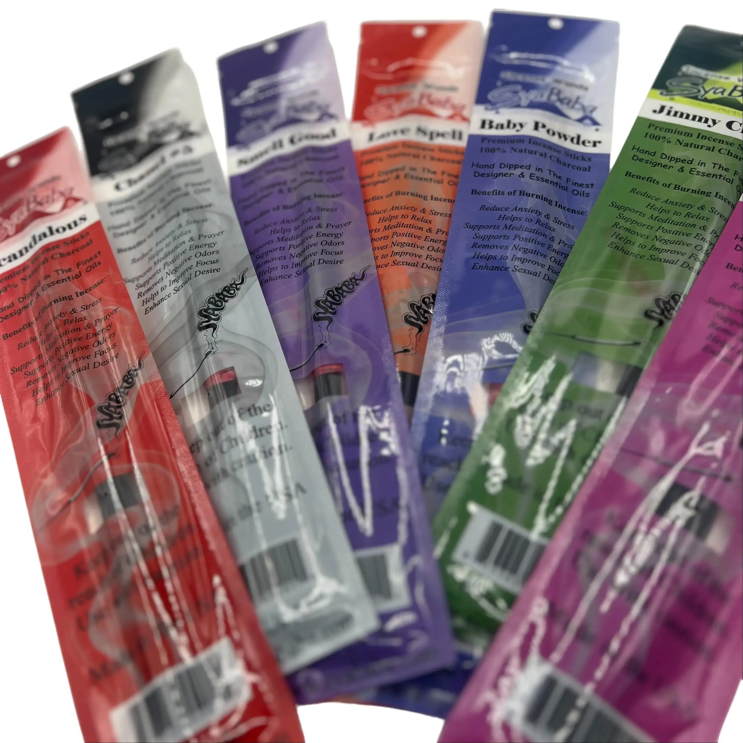 Customizable Flat Pack Fragrance Incense Bundle - 6-Pack Upgraded, Curve Design, Long-Lasting Aroma, Jasmine Scented, Black and Blue, Kool-Aid Love Spell, Household Scented, Calming Home Fragrance, Sweet or Sensual, Random Surprise for At-Home Use, Mood S
