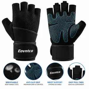 Weight Lifting Gloves with Integrated Wrist Wraps – Padded Palm Protection for Callus Prevention – Breathable Gym Gloves for Men & Women – Ideal for Cross Training, Pull-Ups, Rowing, & Heavy Lifting