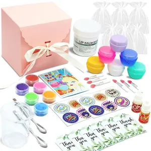 DIY Lip Balm Making Kit，Christmas Gift Idea for 8-12 Tweens & Teens,Gifts for Girls - Natural Lip Care Craft, Make Your Own Lip Balm with 2 Flavors,6 Color and Cute Stickers