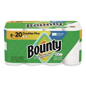 Bounty Quilted Napkins, 1-Ply, 12 1/10 x 12, White, 200/Pack, 8 Pack/Carton -PGC96595CT