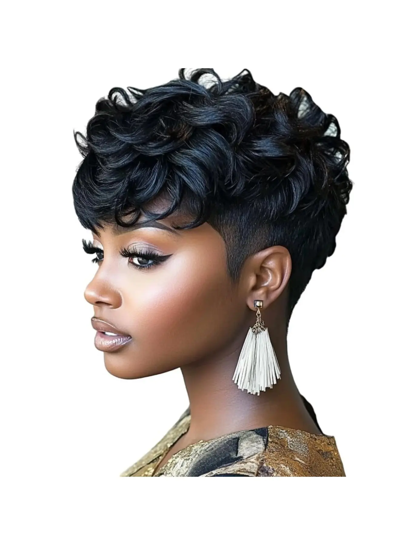 Short Pixie Cut Wig Human Hair For Black Women 6 Inch Glueless Wear And Go Curly Pixie Bob Wigs Human Hair Comfortable Natural Black Side Part Deep Wave Short Pixie Wig Hair Beginner Friendly