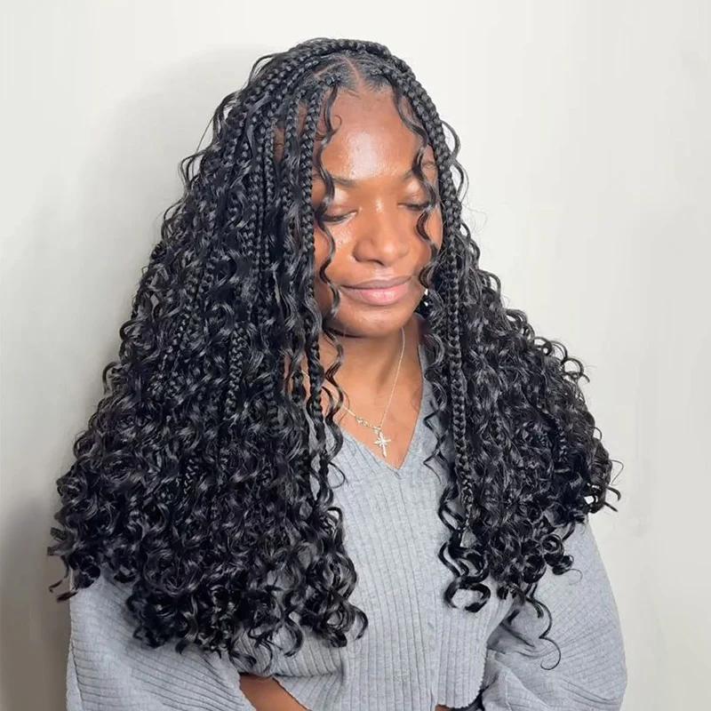 ISEE 1 Pcs/50g Natural Black & Highlight Brown Color Deep Curly & Afron Curly Bulk Hair Extensions For Braiding Deadlock Human Hair #TikTokShopHolidayHaul