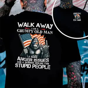Walk Away Im A Grumpy Old Man Generation X T-shirt, Gen X FAFOT Shirt - 100% Cotton Top Unisex Comfort Womenswear Menswear, Custom Classic Collar Love