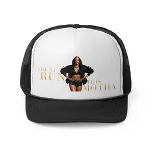 Kamala Harris "She’ll Run This Motha" Trucker Hat - Bold Feminine Statement Cap