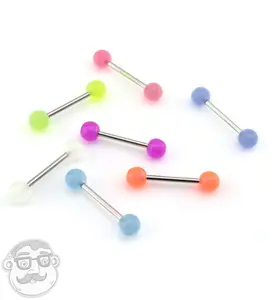 14G Glow in the Dark Stainless Steel Barbell