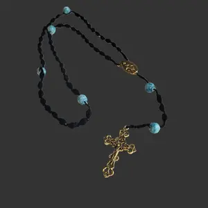 Crochet Rosary - Egyptian Cotton Prayer Beads - Catholic Gift - Travel Crucifix