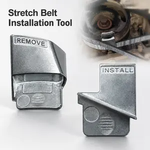 2PCS Multi-Purpose Stretch Belt Installation Tool Kit, Serpentine Belt Remover Installer, Auxiliary Pulley Timing Belt Removal Tool, Metal Belt Repair Tool for Car Truck Van Cart Engine Belts